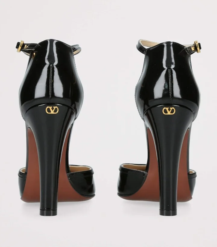 Valentino Garavani Patent Leather Hi Dolly Heeled Pumps 100 - Image 2