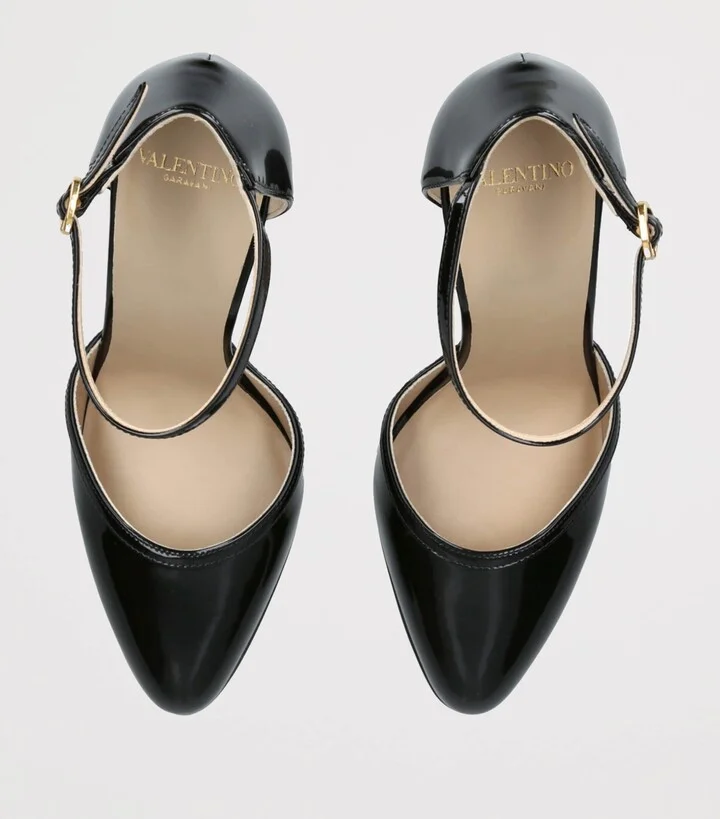 Valentino Garavani Patent Leather Hi Dolly Heeled Pumps 100 - Image 4