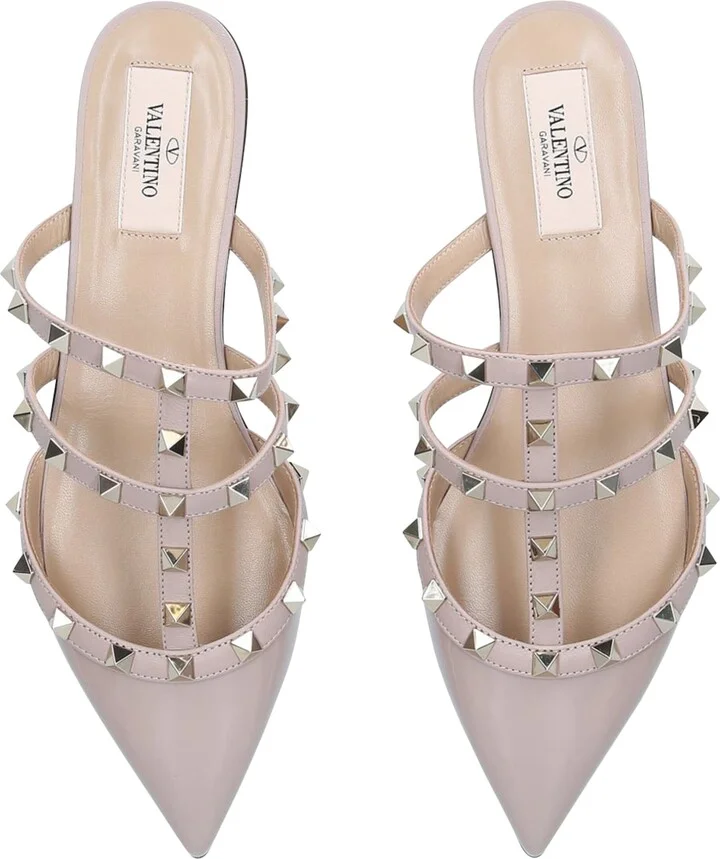 Valentino Garavani Patent Leather Rockstud Mules - Image 4