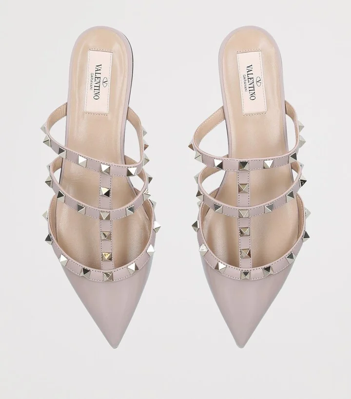 Valentino Garavani Patent Leather Rockstud Mules - Image 5