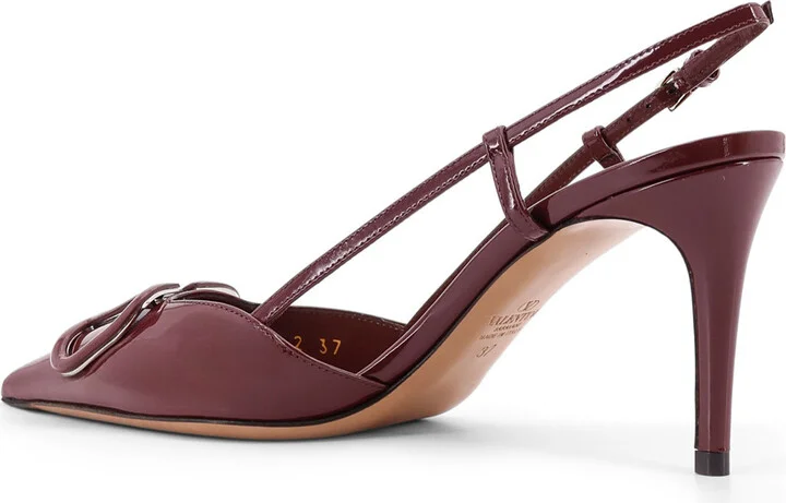 Valentino Garavani Patent Leather Slingback Pumps - Image 3