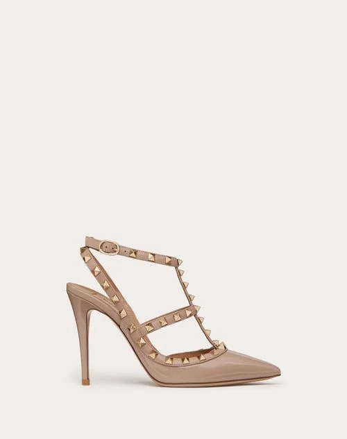 Valentino Garavani Patent Rockstud Caged Pump 100Mm
