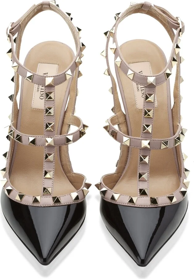 Valentino Garavani Patent Rockstud Heels 100 - Image 3