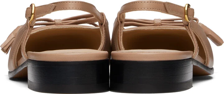Valentino Garavani Pink & Burgundy Valet Du Roi Slingback Ballerina Flats - Image 2