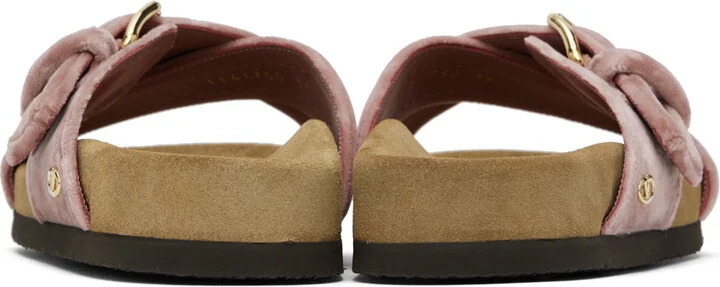 Valentino Garavani Pink Fussfriend Velvet Sandals - Image 2