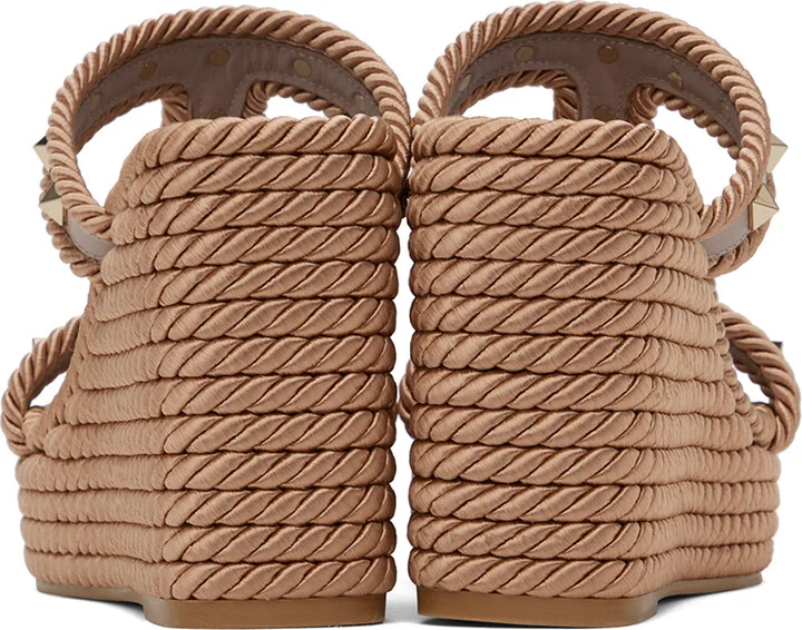 Valentino Garavani Pink Rockstud Heeled Sandals - Image 2
