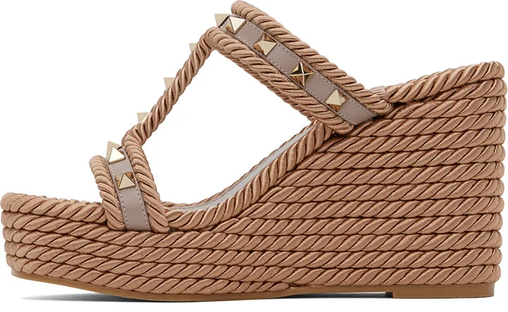 Valentino Garavani Pink Rockstud Heeled Sandals - Image 3