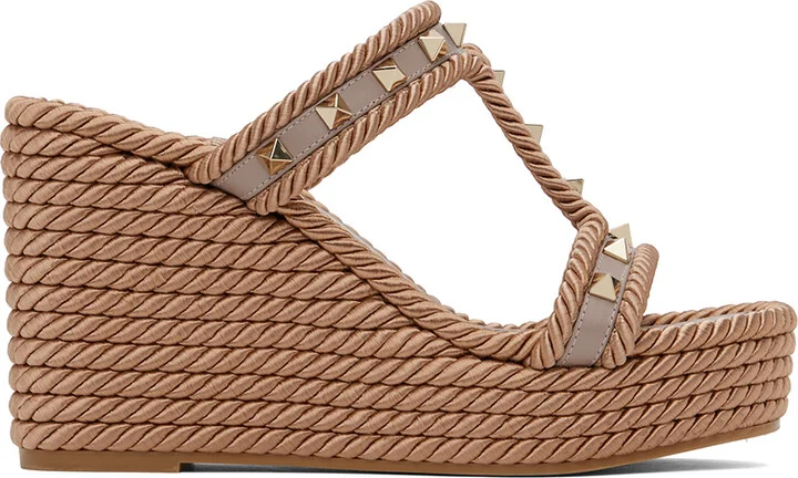 Valentino Garavani Pink Rockstud Heeled Sandals