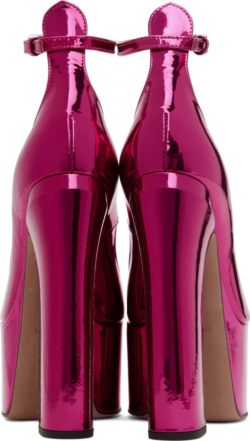 Valentino Garavani Pink Tan-Go 155 Platform Pumps - Image 2