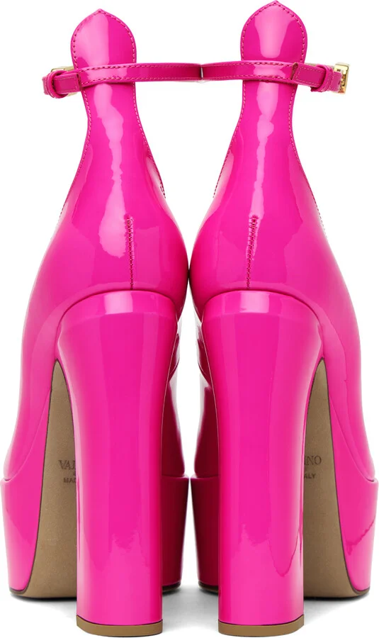 Valentino Garavani Pink Tan-Go Platform Heels - Image 2