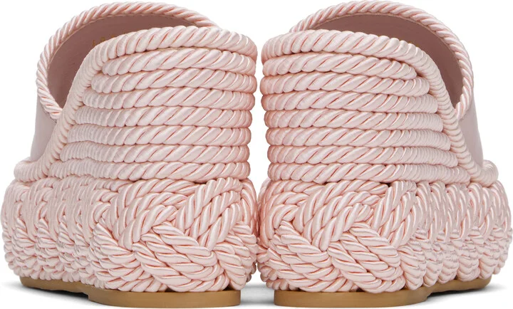 Valentino Garavani Pink VLogo Torchon Wedge Slide Sandals - Image 2