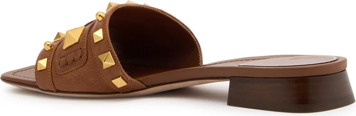Valentino Garavani Plaster Caster Embellished Leather Sliders - Image 2