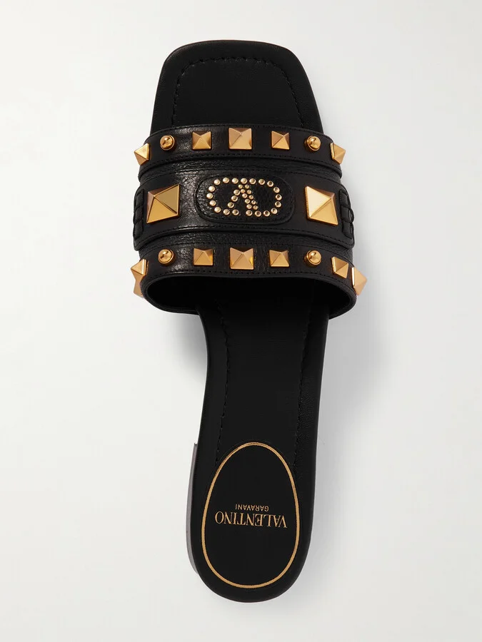 Valentino Garavani - Plaster Caster Studded Leather Slides - Black - Image 5