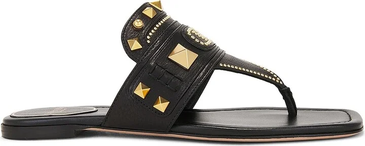 Valentino Garavani Plaster Caster Thong Sandal in Black