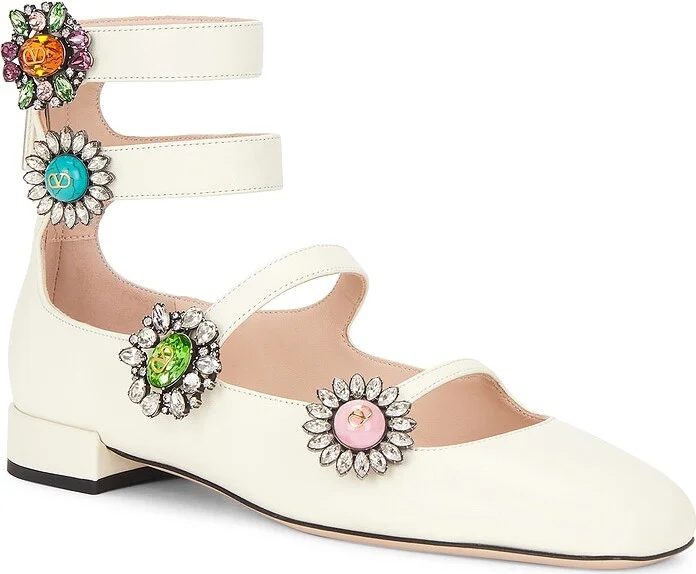 Valentino Garavani Preshoes Ballerina Flat in Ivory - Image 2