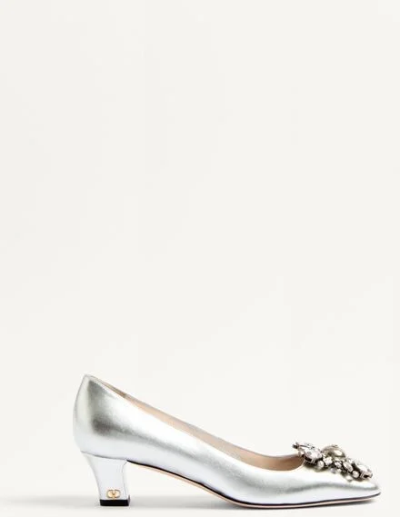 Valentino Garavani Preshoes Pumps In Laminated Nappa With 45Mm Crystals
