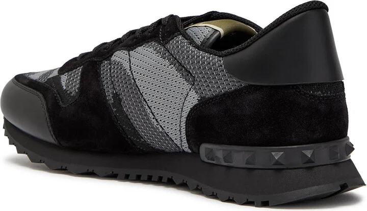 Valentino Garavani Rockrunner Camouflage-jacquard Sneakers - Image 2