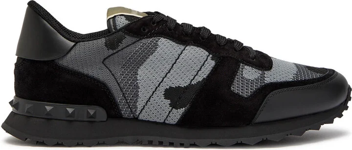 Valentino Garavani Rockrunner Camouflage-jacquard Sneakers