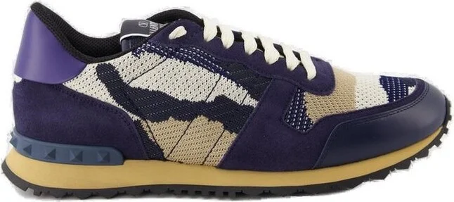 Valentino Garavani Rockrunner Camouflage Lace-Up Sneakers