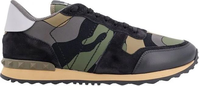 Valentino Garavani Rockrunner Camouflage Lace-Up Sneakers