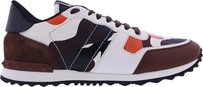 Valentino Garavani Rockrunner Camouflage Lace-Up Sneakers