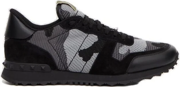 Valentino Garavani Rockrunner Camouflage Lace-Up Sneakers