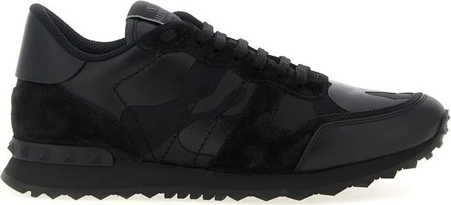 Valentino Garavani Rockrunner Camouflage Lace-Up Sneakers