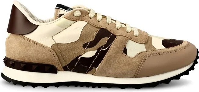 Valentino Garavani Rockrunner Camouflage Lace-Up Sneakers