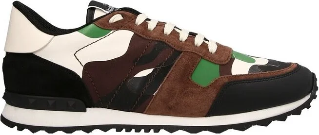 Valentino Garavani Rockrunner Camouflage Lace-Up Sneakers