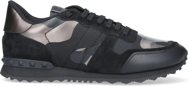 Valentino Garavani Rockrunner Camouflage Metallic Sneakers