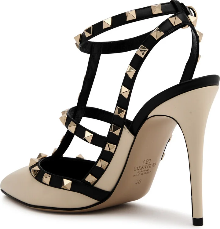 Valentino Garavani Rockstud 100 Leather Pumps - Image 2