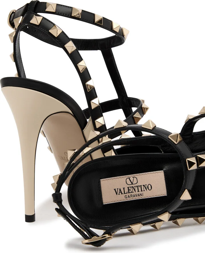 Valentino Garavani Rockstud 100 Leather Pumps - Image 4