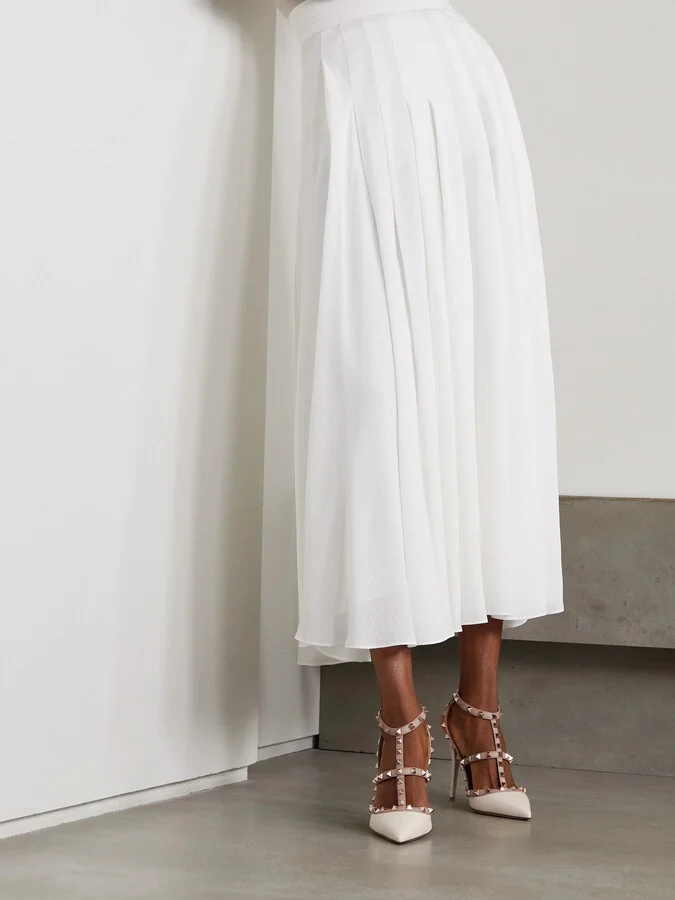 Valentino Garavani - Rockstud 100 Leather Pumps - Off-white - Image 2