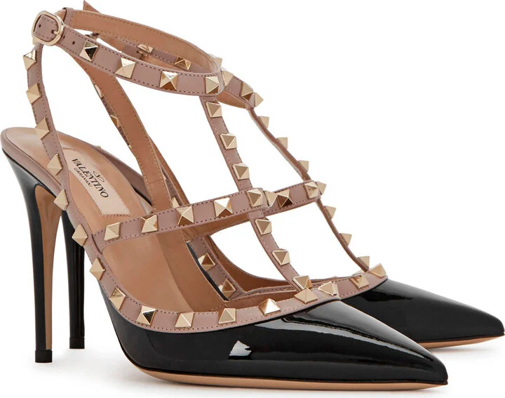 Valentino Garavani Rockstud 100 Patent Leather Pumps - Image 2