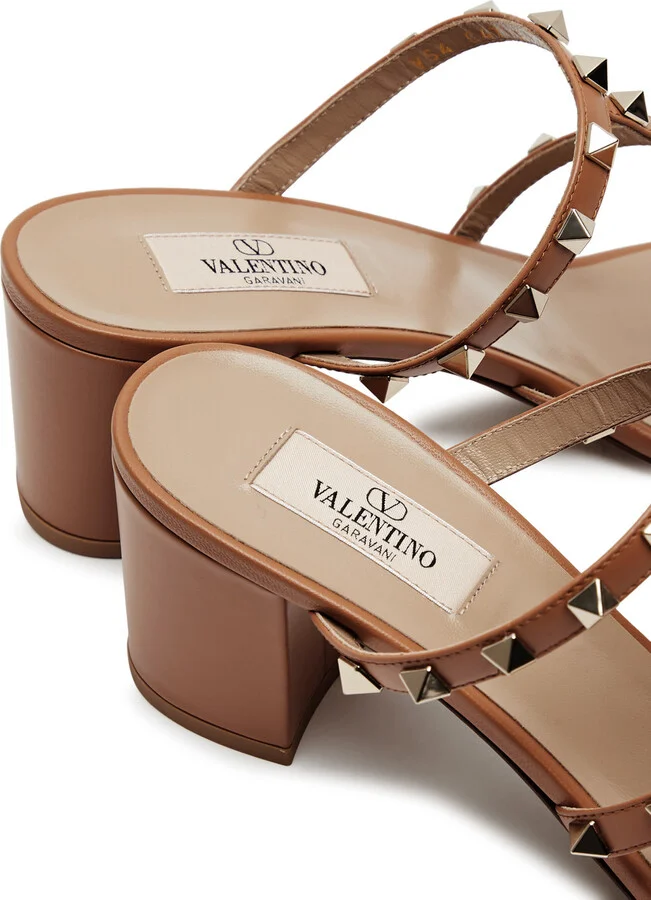 Valentino Garavani Rockstud 60 Leather Mules - Image 3