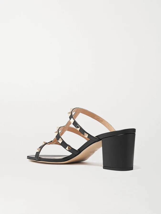 Valentino Garavani - Rockstud 60 Leather Mules - Black - Image 3