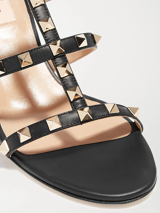 Valentino Garavani - Rockstud 60 Leather Mules - Black - Image 4