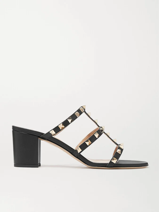 Valentino Garavani - Rockstud 60 Leather Mules - Black