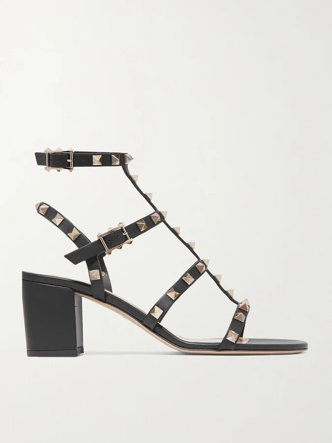 Valentino Garavani - Rockstud 60 Leather Sandals - Black