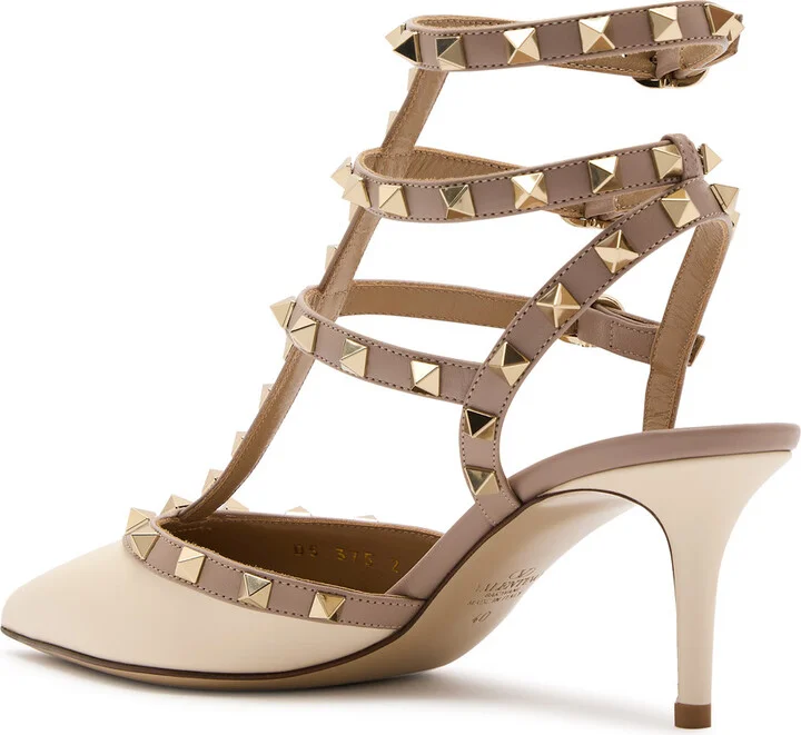 Valentino Garavani Rockstud 65 Embellished Leather Pumps - Image 2