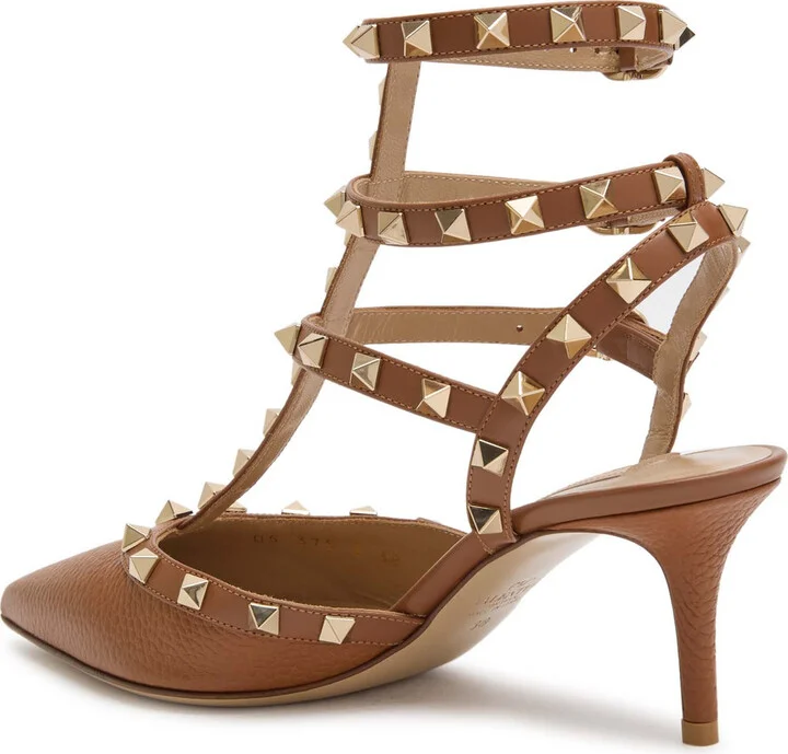 Valentino Garavani Rockstud 65 Grained Leather Sandals - Image 2