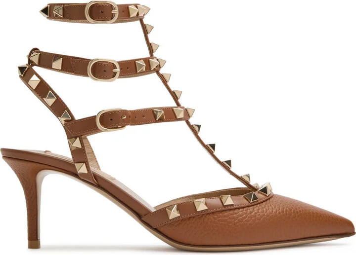 Valentino Garavani Rockstud 65 Grained Leather Sandals