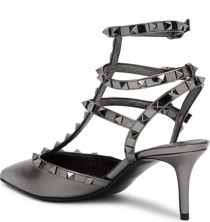 Valentino Garavani Rockstud 65 Metallic Leather Pumps - Image 2