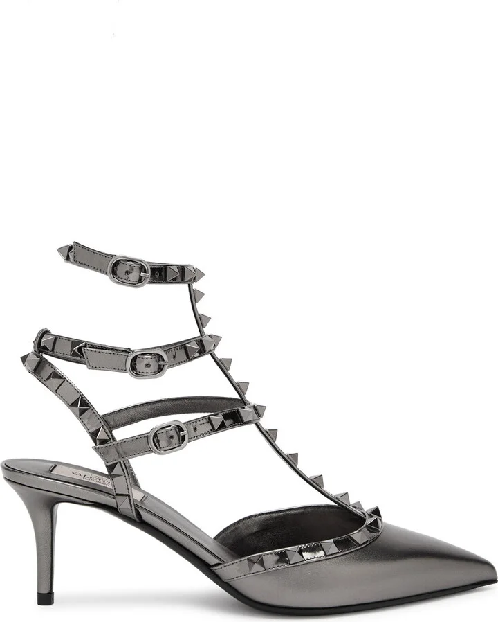 Valentino Garavani Rockstud 65 Metallic Leather Pumps