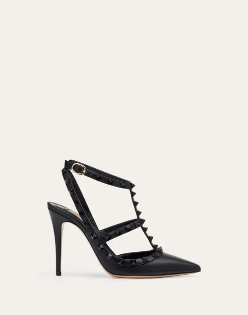 Valentino Garavani Rockstud Ankle Strap Pump With Tonal Studs 100 Mm