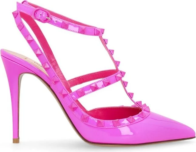 Valentino Garavani Rockstud Ankle Strapped Pumps