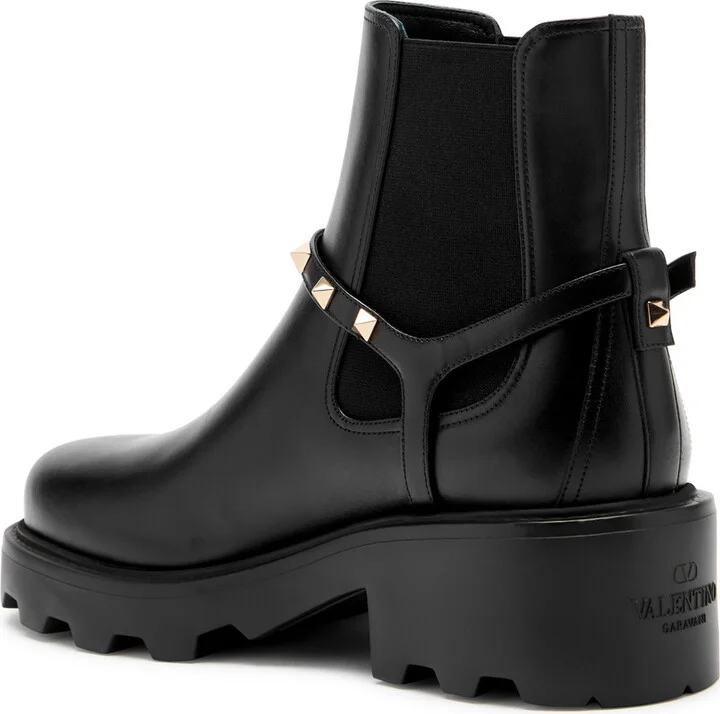 Valentino Garavani Rockstud Beatle Leather Ankle Boot - Image 2