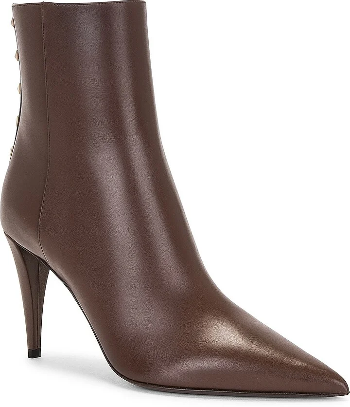 Valentino Garavani Rockstud Bootie in Brown - Image 2