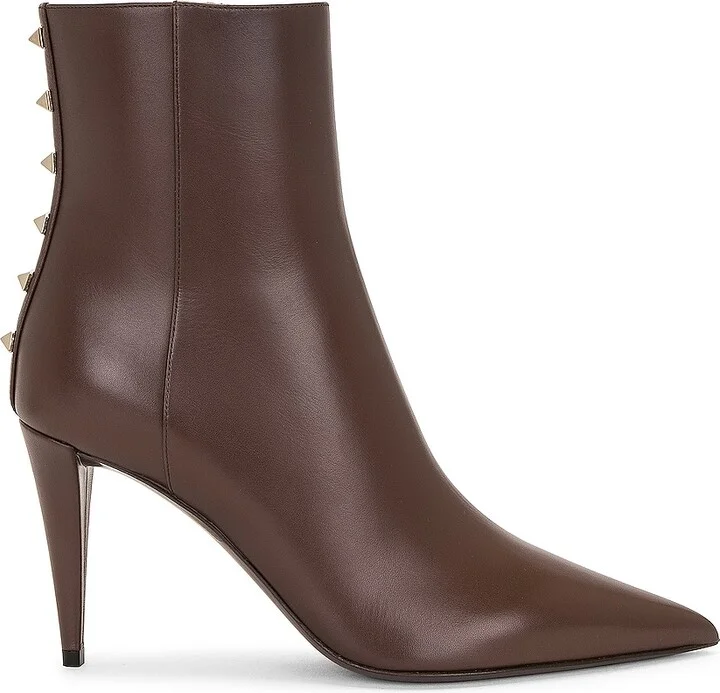 Valentino Garavani Rockstud Bootie in Brown
