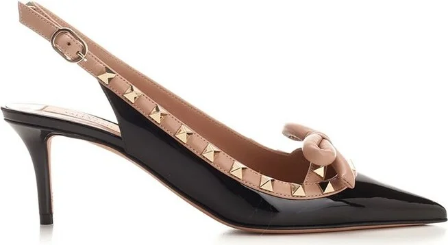 Valentino Garavani Rockstud Bow Pointed Toe Pumps